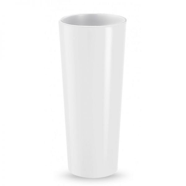 VASO DA GIARDINO DA ESTERNO CACHE-POT ROTONDO ALTO GENESIS BIANCO LUCIDO