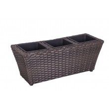 VASO DA GIARDINO FIORIERA WICKER COVERI GARDEN NERO