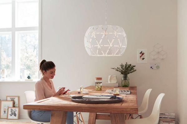 LAMPADA A SOSPENSIONE PENDENTE PHILIPS SANDALWOOD BIANCO