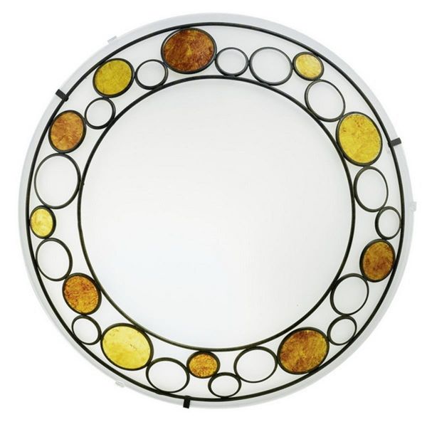 Eglo TOLEDA lampadario a parete rotondo marrone arancione bianco