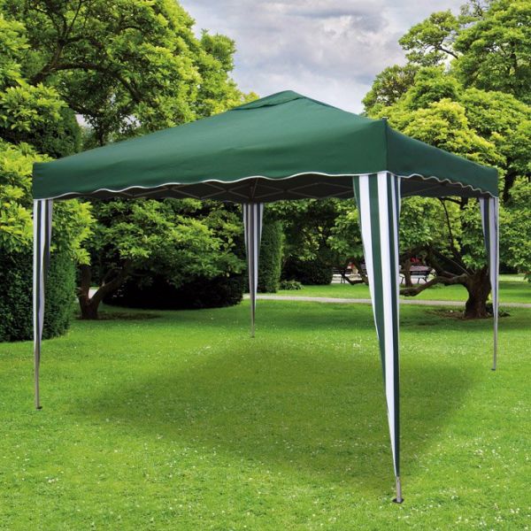 Gazebo pieghevole in metallo con borsa arredo giardino telo ombreggiante 3 X 3 mt