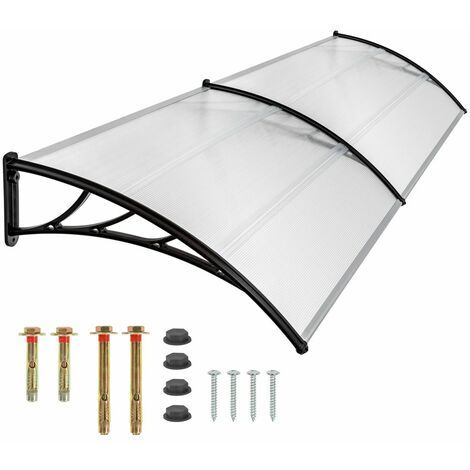  Pensilina 200 x 60 cm alveolare trasparente  tettoia modulabile in policarbonato 