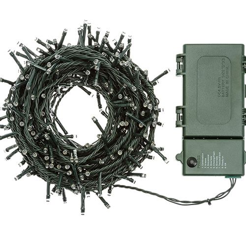 Luci di Natale a batteria esterno cavo verde180 led multicolor 5mm controller 