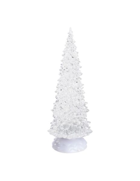 Albero di natale per decorazione H 32 cm a led bianco caldo
