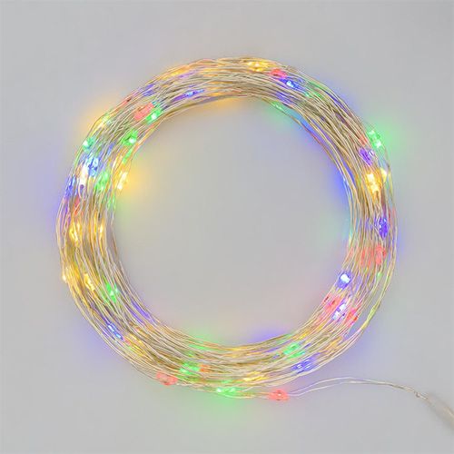 Illuminazione 200 microled multicolor 1,5mm controller integrato 8g nel trasformatore esterno cavo metal rame 4+10m