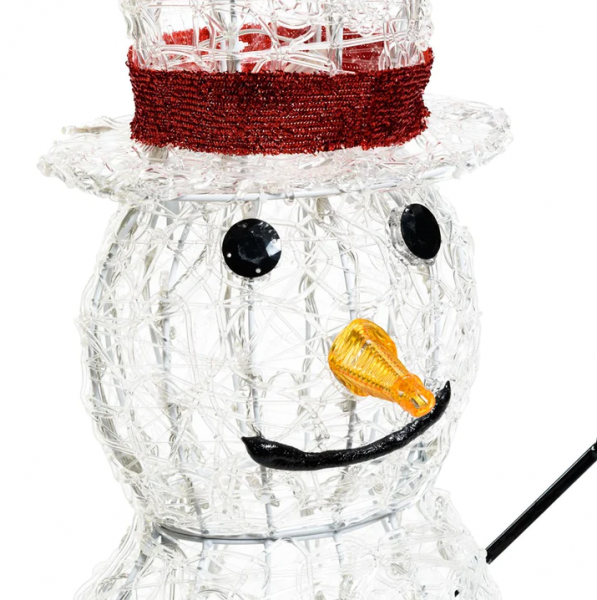 Pupazzo di neve con luci 260 led ripiegabile e salvaspazio per decorazioni natalizie