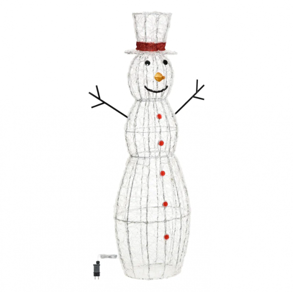 Pupazzo di neve con luci 260 led ripiegabile e salvaspazio per decorazioni natalizie