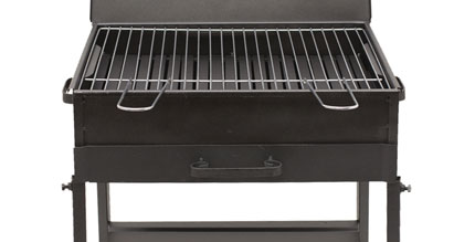 Barbecue Edera a carbone con coperchio fornacella per camping giardino 35x50