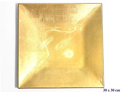 SOTTOPIATTO QUADRATO ORO 33 cm