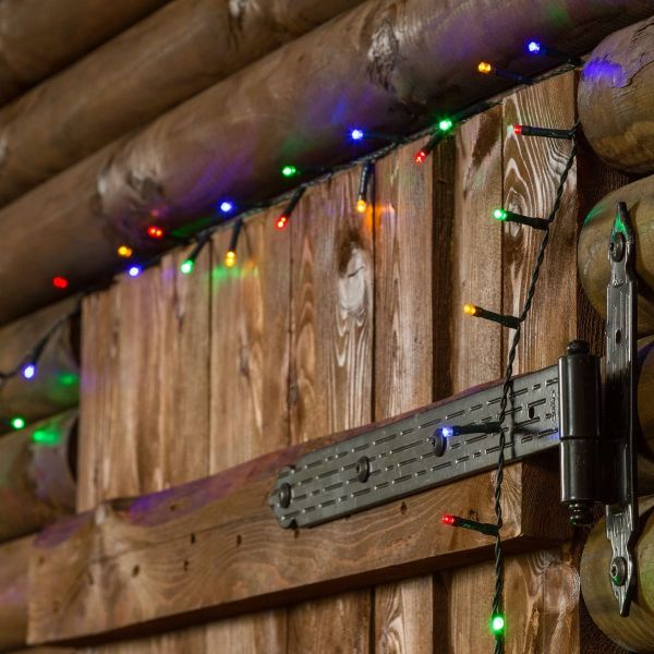 Luci di Natale a batteria 300 led con controller e timer multicolor