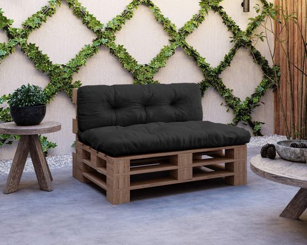 Cuscino per mobili pallet SEDUTA Carbon divano arredamento esterno design Bizzotto cuscini per bancale