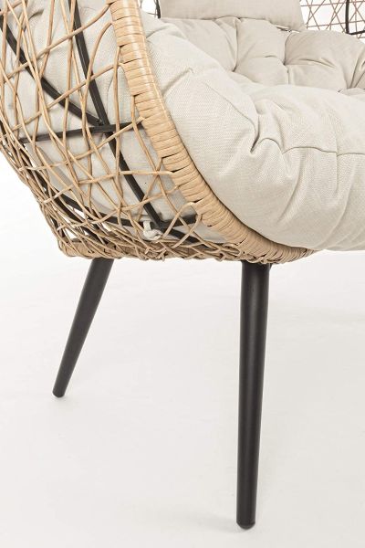 Bizzotto design divano da giardino a 2 posti Marley in alluminio e fibra con cuscini arredamento outdoor 