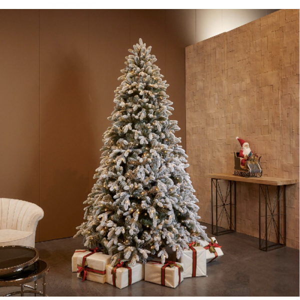 Albero di Natale abete Norimberga Innevato albero bianco 210 CM 1037 Rami
