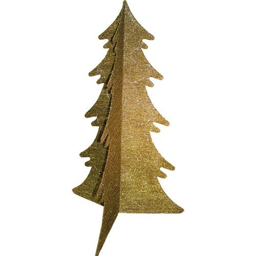 Alberello di Natale 75 cm colore oro pieghevole facile da montare