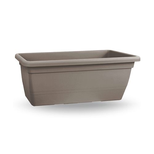 Fioriera Anthea in plastica rettangolare 80 cm avana interno o esterno
