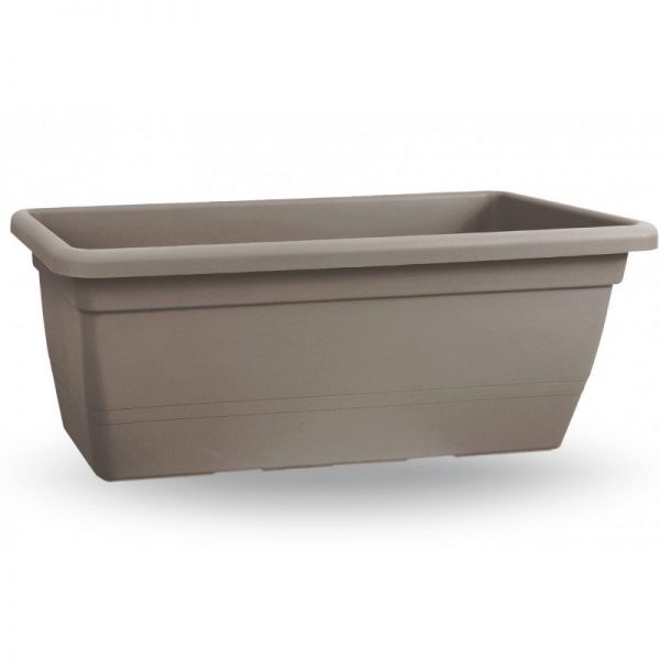 Fioriera Anthea in plastica rettangolare 100 cm avana interno o esterno