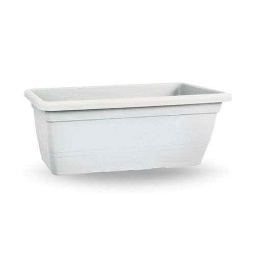 Fioriera Anthea in plastica rettangolare 80 cm bianco interno o esterno