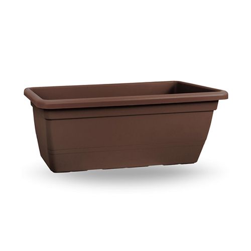 Fioriera Anthea in plastica rettangolare 60 cm bronzo interno o esterno
