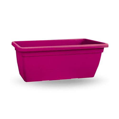 Fioriera Anthea in plastica rettangolare 60 cm vinaccia interno o esterno