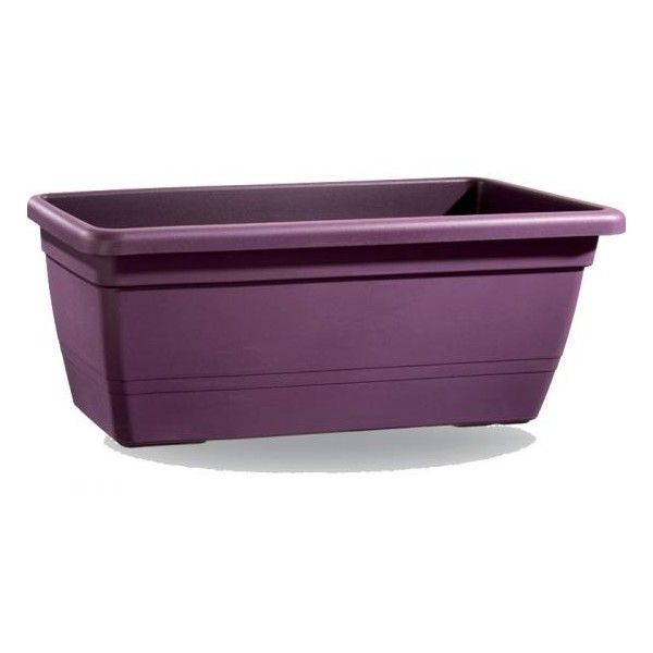 Fioriera Anthea in plastica rettangolare 80 cm viola interno o esterno