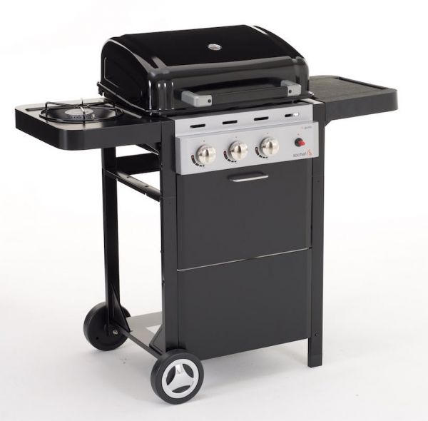 BARBECUE Piùgusto con cistema di cottura australiano e sistema di cottura a pietra lavica con pannello frontale reclinabile 