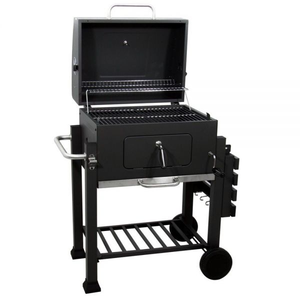 Barbecue regolabile carbonella bbq con ruote ripiano pic nic griglia arizona