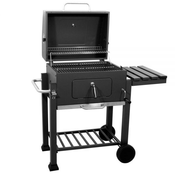 Barbecue regolabile carbonella bbq con ruote ripiano pic nic griglia arizona