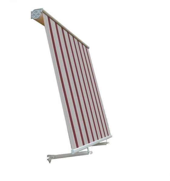 Tenda da sole a caduta 400x300 cm cassonata per balcone e veranda con braccetti telo impermeabile bordeaux 