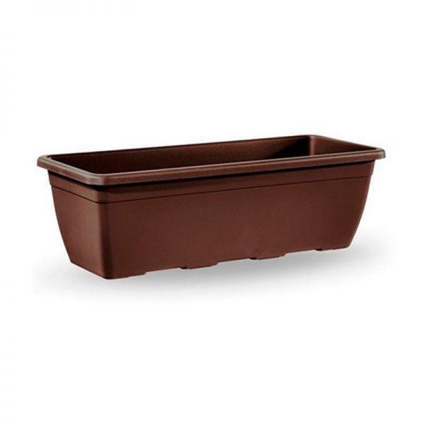 Vaso da giardino cassetta naxos rettangolare 40 cm bronzo in plastica  