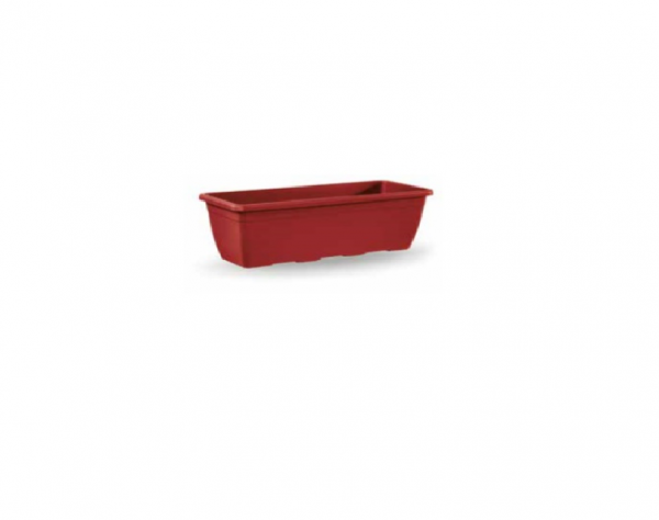 Vaso da giardino cassetta naxos 50 cm rosso mattone in plastica 