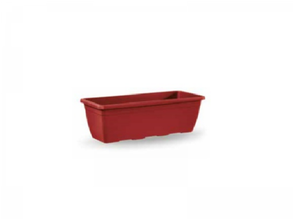 Vaso da giardino cassetta naxos 50 cm rosso mattone in plastica 