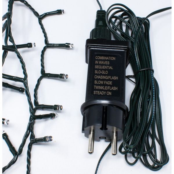 Catena Luminosa 1000 LED Bianco Freddo Interno Esterno con 8 Giochi di Luce