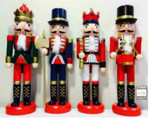 Soldato schiaccianoci 24 cm colore rosso decorazioni natalizie 