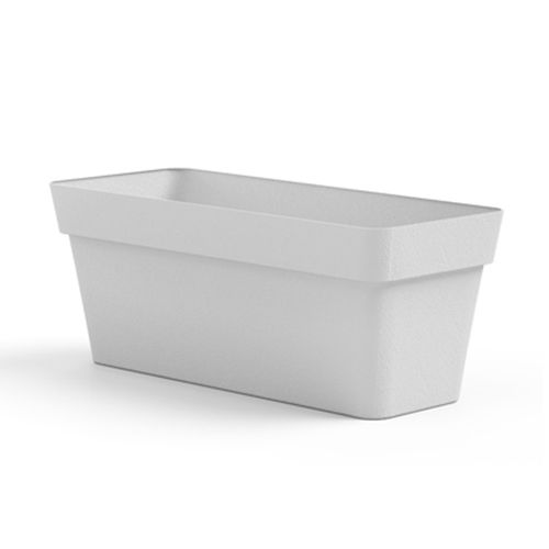 Vaso veca Fioriera da giardino Cleo in plastica resistente con ruote cm 80 bianco