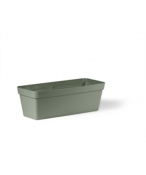Vaso veca Fioriera da giardino Cleo in plastica resistente con ruote cm 80 terra laguna 