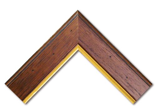 Cornice noce con filo oro 21x29,7 cm
