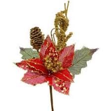 STELLA DI NATALE ROSSA JUTA CM.40 CON STRASS