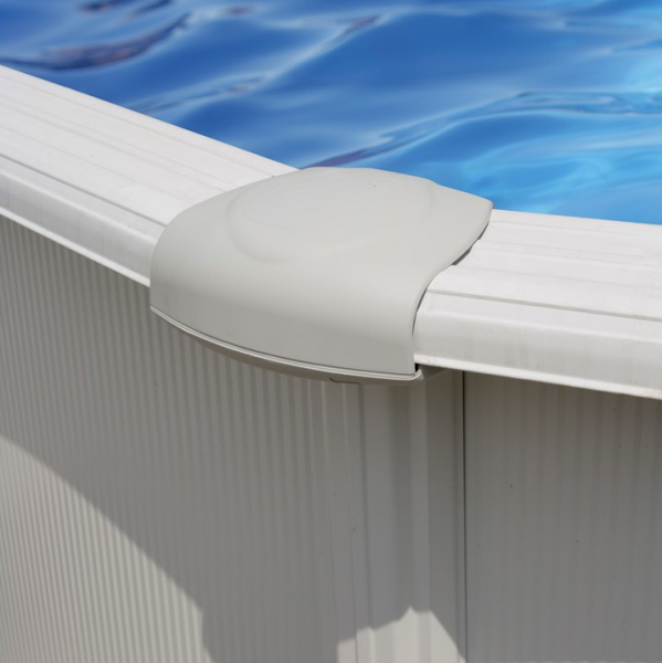 Piscina fuori terra ovale 500x300x120 cm in acciaio bianco GRE FIDJI