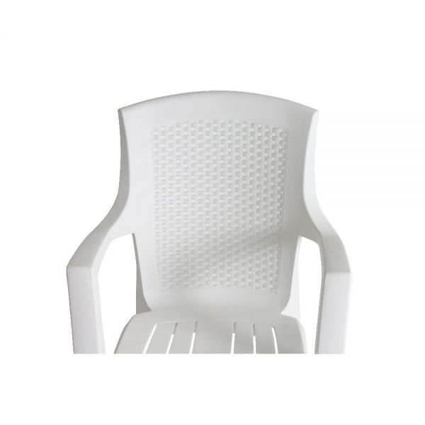 Eden Sedie di plastica pieno/retro intrecciato bianco