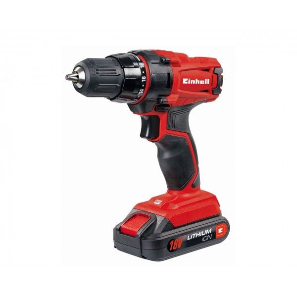 Trapani einhell trapano avvitatore a percussione a batteria tc-cd 18-2 li (1x1,5ah)
