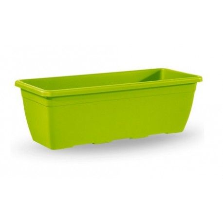 Fioriera Anthea in plastica rettangolare 60 cm verde anice interno o esterno