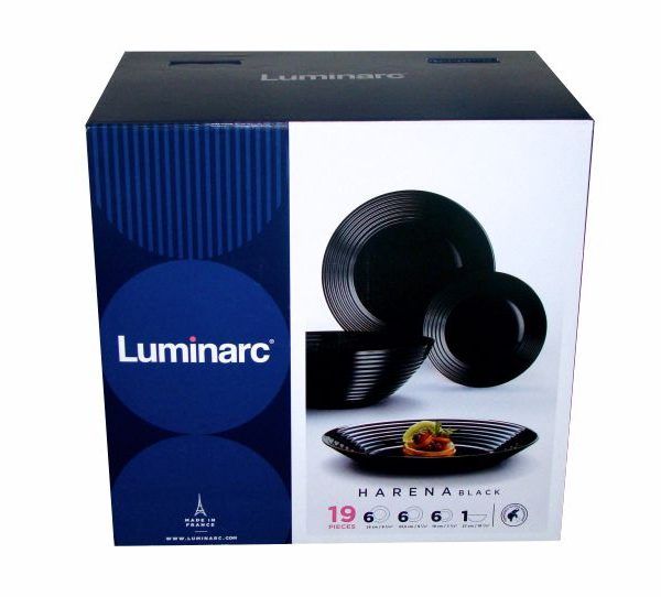 Luminarc Servizio Tavola 19 Pezzi Nero