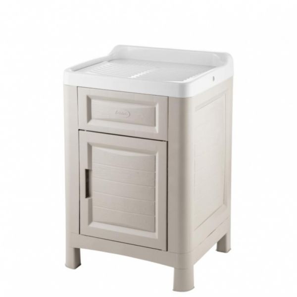 Lavabo lavandino mobile lavatoio artu' un anta mobiletto bagno in resina sabbia 