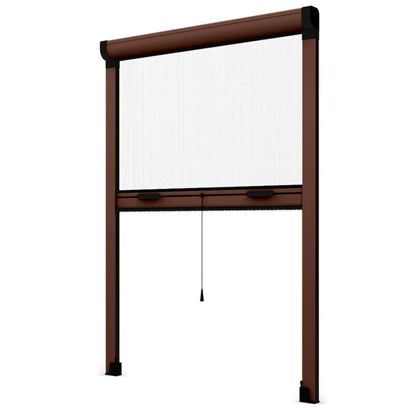 Zanzariera Moscow verticale per porte e finestre 80x250 cm marrone