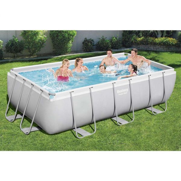 Bestway Piscina Power Steel 56441 frame rettangolare fuoriterra 404x201x100 cm pompa a filtro 