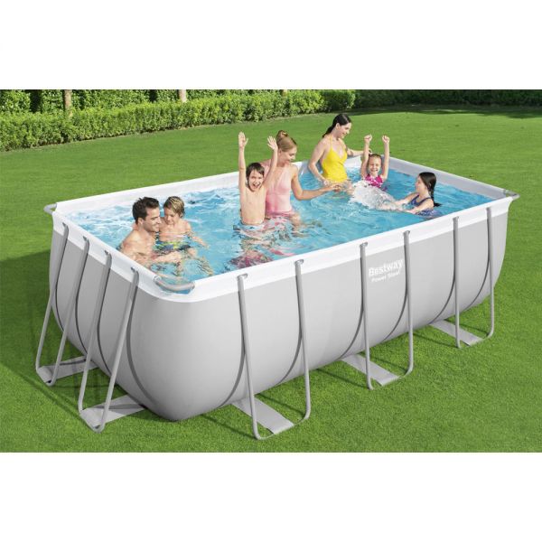 Bestway  Piscina fuori terra rettangolare Power Steel 56456 412x201x122cm pompa a filtro