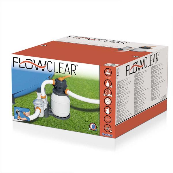 Bestway Pompa filtro per piscina a sabbia 58497 Flowclear Da 5.678 Lt/H 