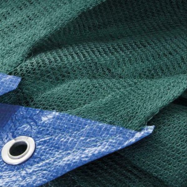 Telo antispina rete per raccolta olive 8x10 mt 90 gr mq con apertura colore verde con angoli rinforzati