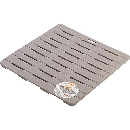 Pedana doccia Rigida antiscivolo tortora 55x55 cm 