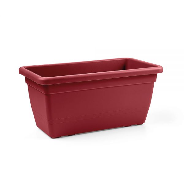 Fioriera Anthea in plastica rettangolare 100 cm rosso mattone interno o esterno